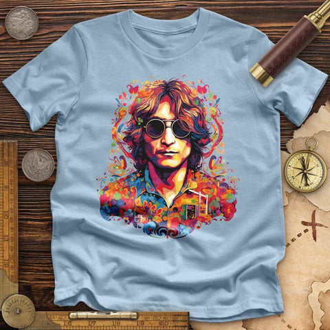 John Lennon High Quality Tee Light Blue / S