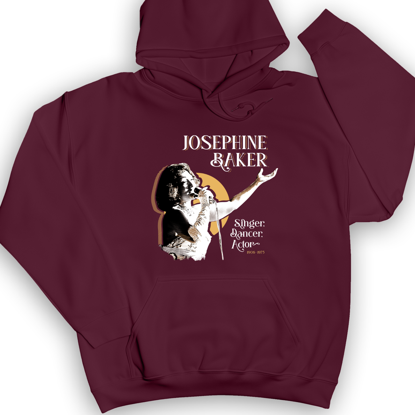 Josephine Baker Hoodie Maroon / S