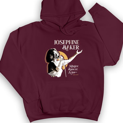 Josephine Baker Hoodie Maroon / S
