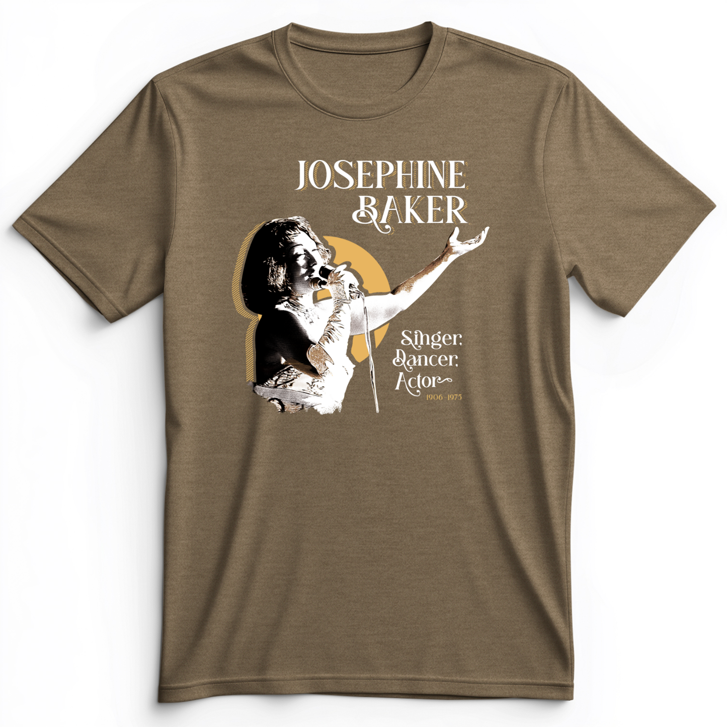 Josephine Baker Premium Tee Heather Olive / S