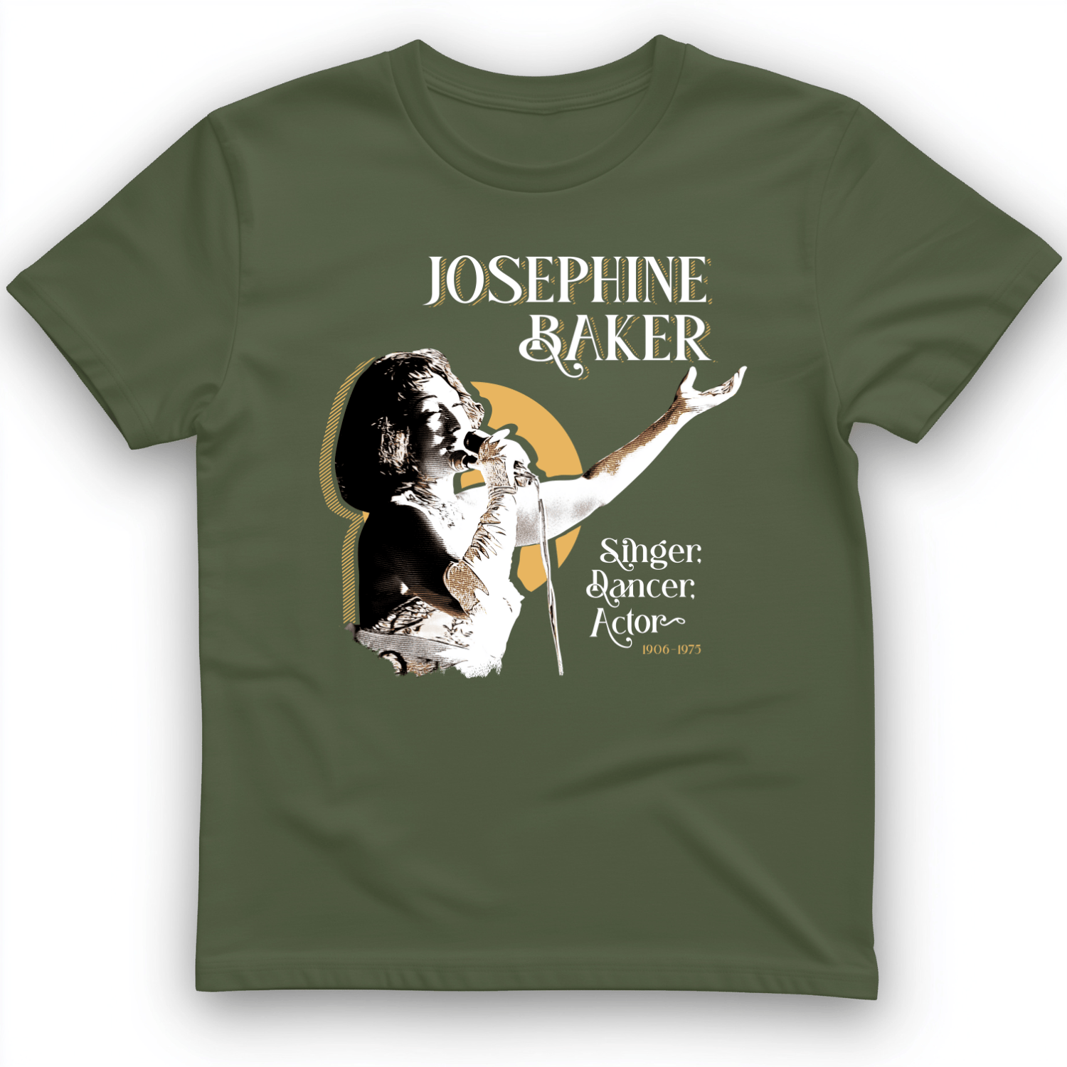 Josephine Baker T-Shirt Military Green / S