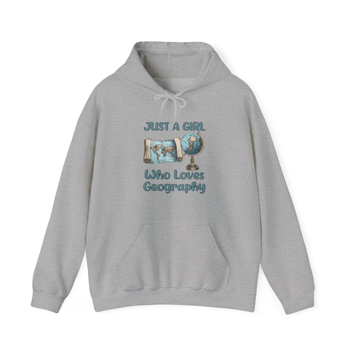 Just a Girl Who Loves Geography Hoodie Sport Grey / S