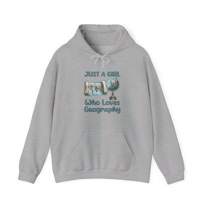 Just a Girl Who Loves Geography Hoodie Sport Grey / S