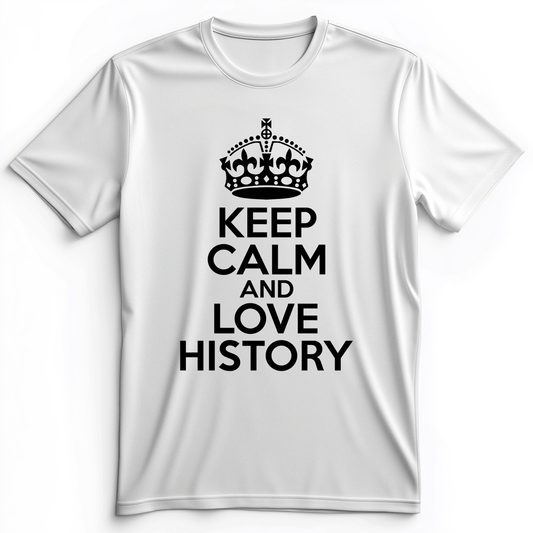 Keep Calm and Love History Premium Tee White / S
