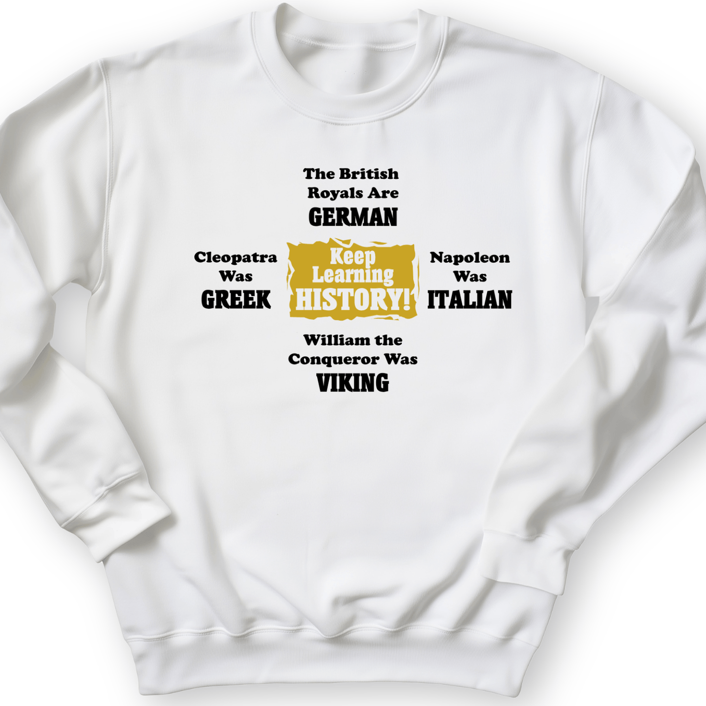 Keep Learning History Crewneck White / S