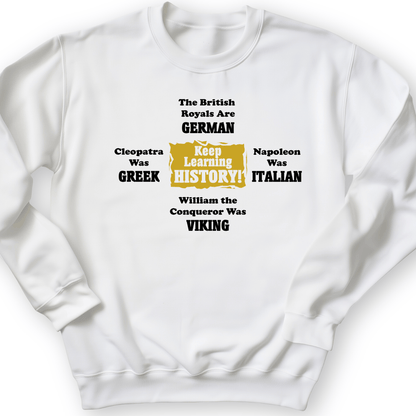 Keep Learning History Crewneck White / S