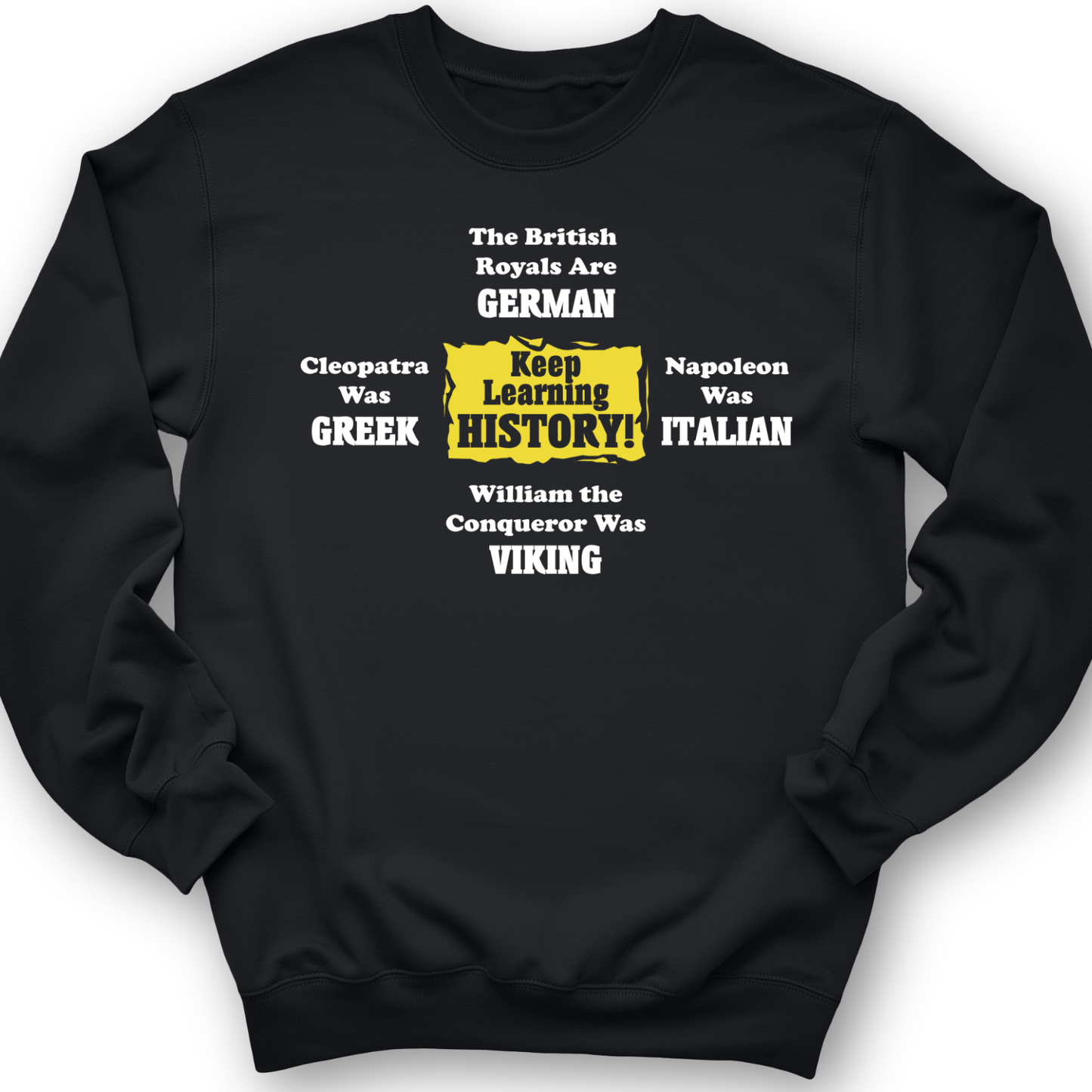 Keep Learning History Crewneck Black / S