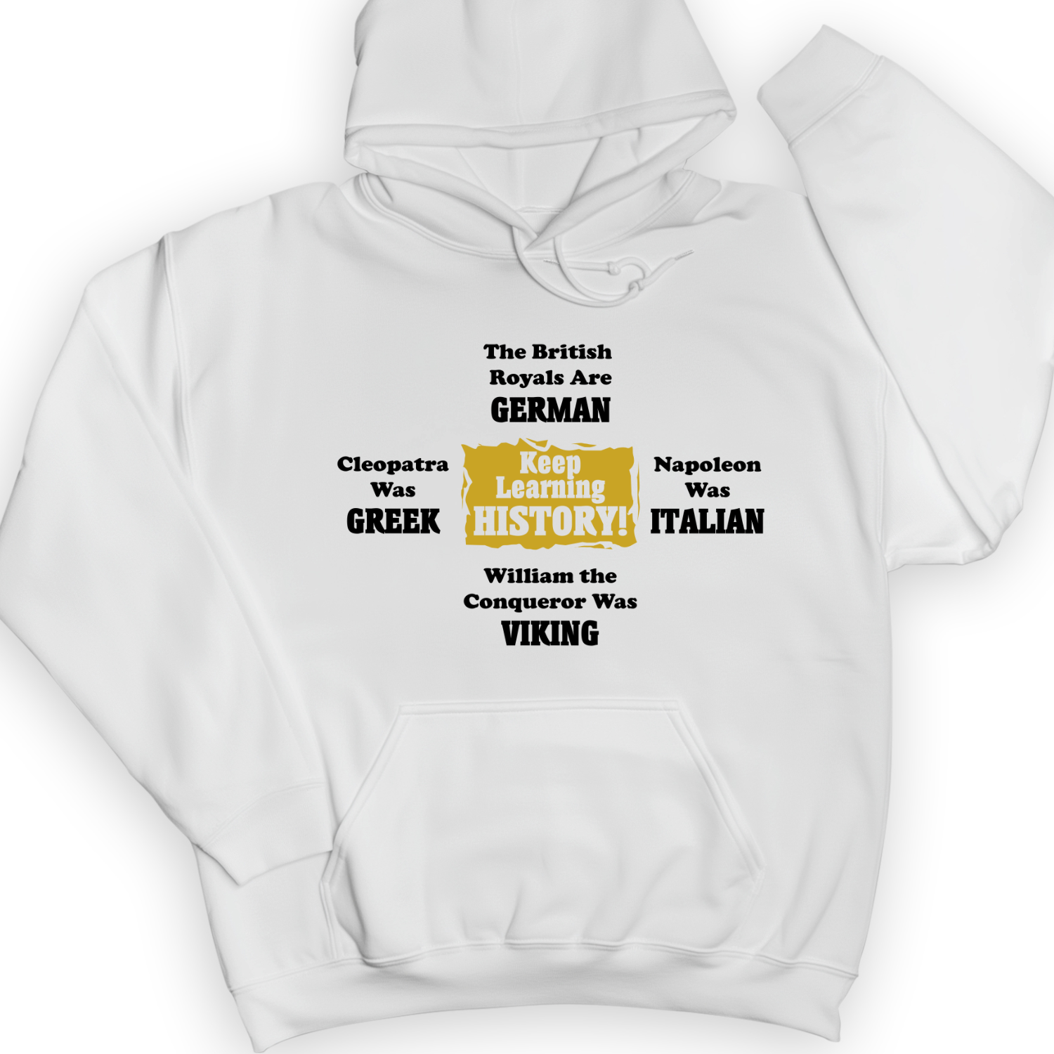 Keep Learning History Hoodie White / S