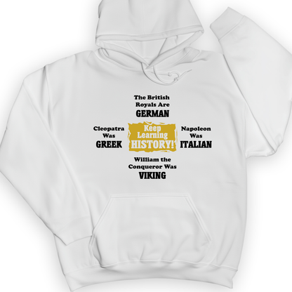 Keep Learning History Hoodie White / S