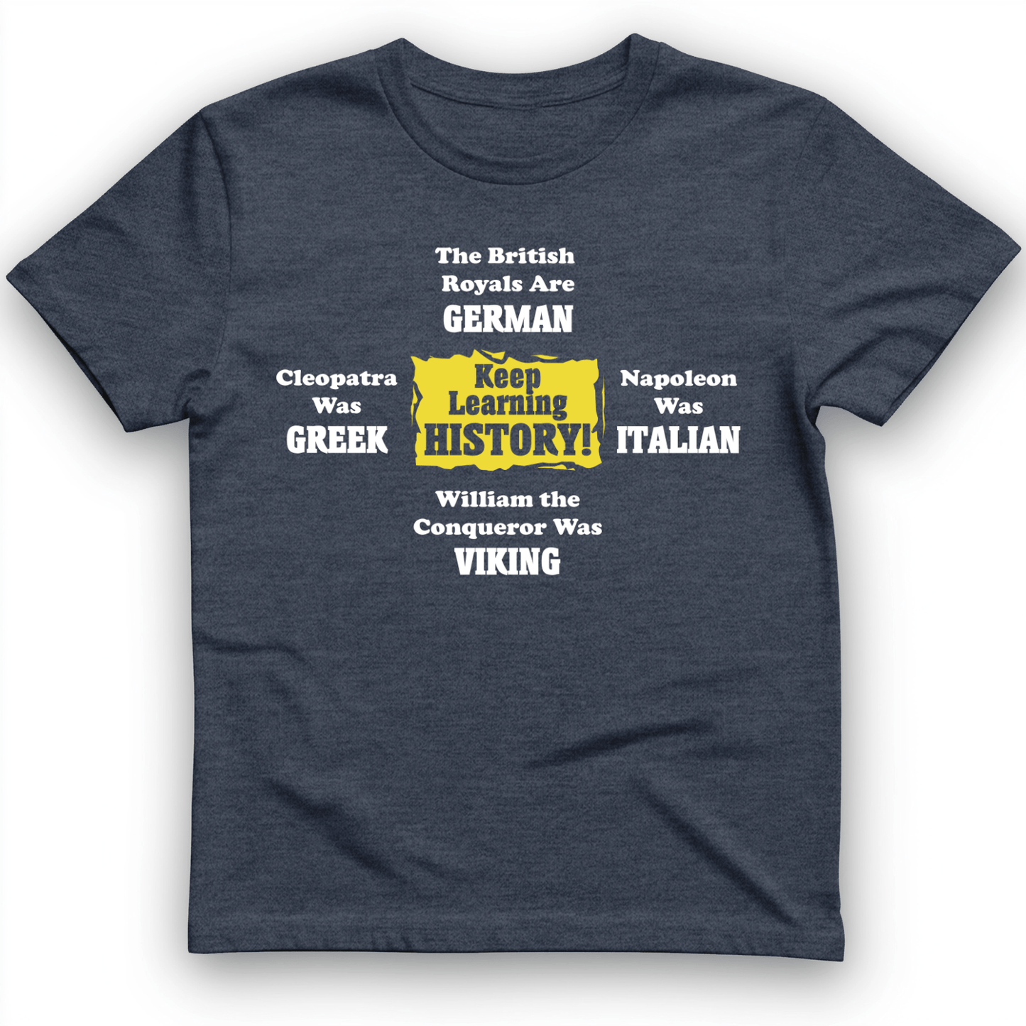 Keep Learning History T-Shirt Heather Navy / S