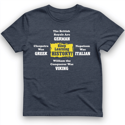 Keep Learning History T-Shirt Heather Navy / S