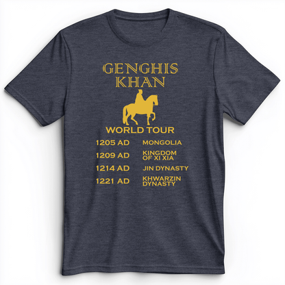 Khan World Tour Premium Tee Heather Navy / S