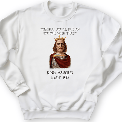 King Harold - Take Your Eye Out Crewneck White / S