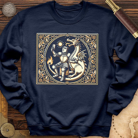 Knight and Dragon Selfie Crewneck Navy / S