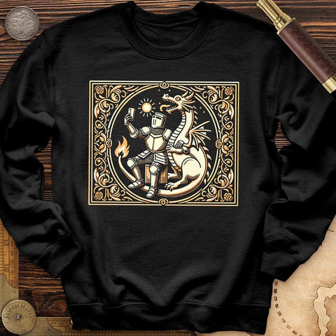 Knight and Dragon Selfie Crewneck Black / S