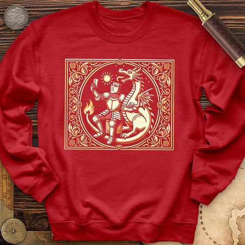 Knight and Dragon Selfie Crewneck Red / S