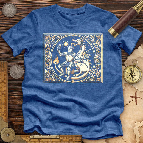 Knight and Dragon Selfie High Quality Tee