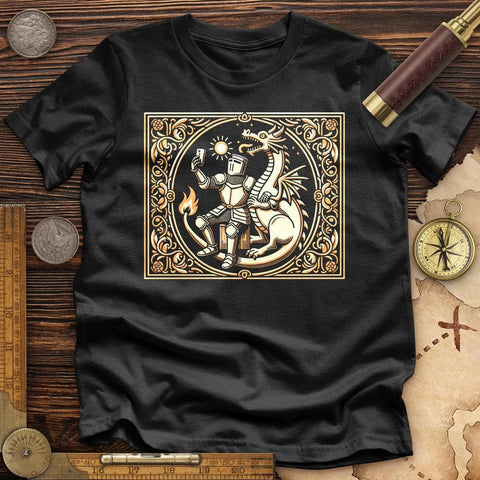 Knight and Dragon Selfie High Quality Tee