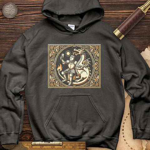 Knight and Dragon Selfie Hoodie Charcoal / S