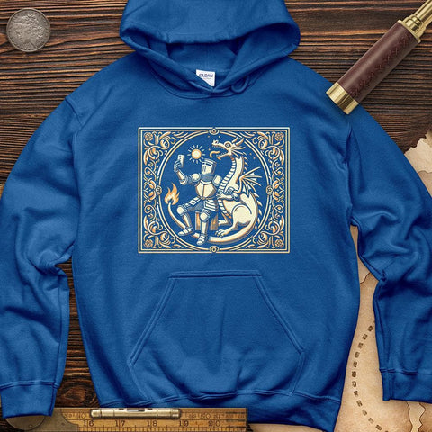 Knight and Dragon Selfie Hoodie Royal / S