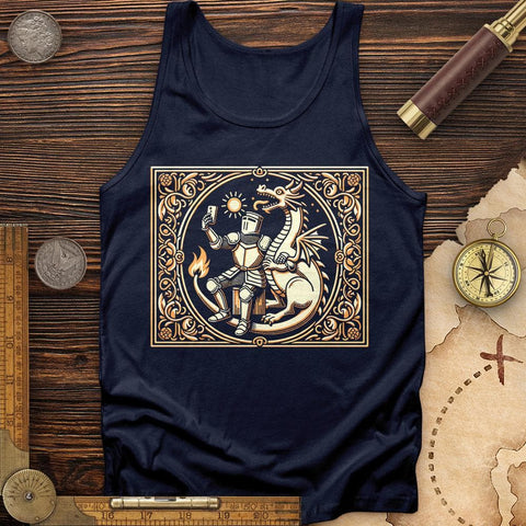 Knight and Dragon Selfie Tank Navy / XS