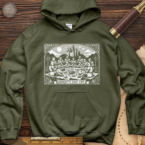 Knight's Day Off Hoodie Military Green / S