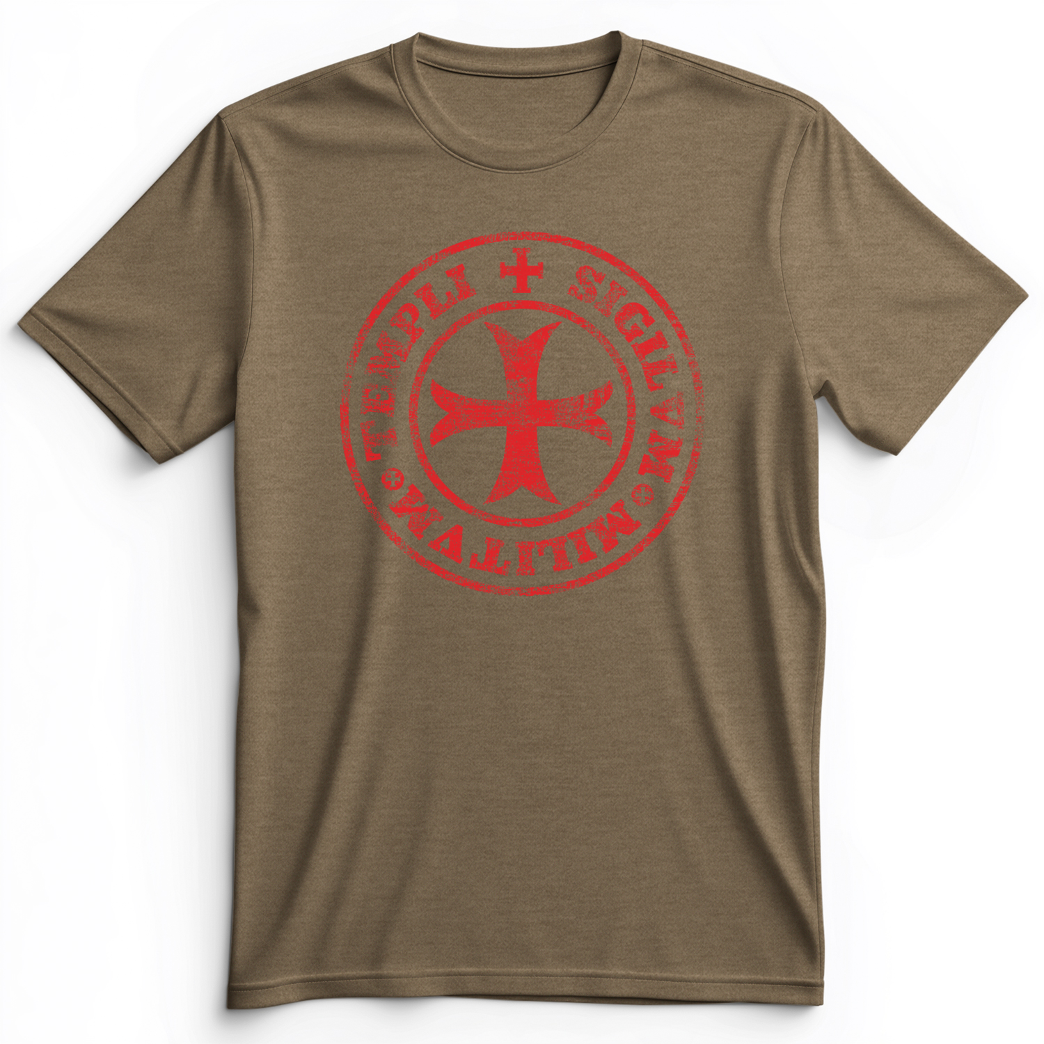 Knights Templar 2 Premium Tee Heather Olive / S