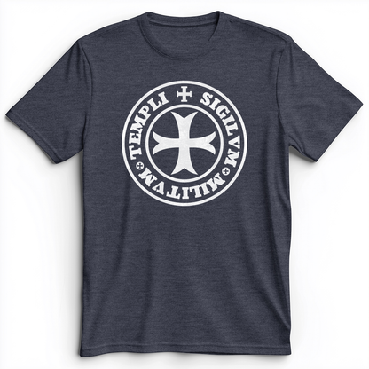 Knights Templar 2 Premium Tee Heather Navy / S