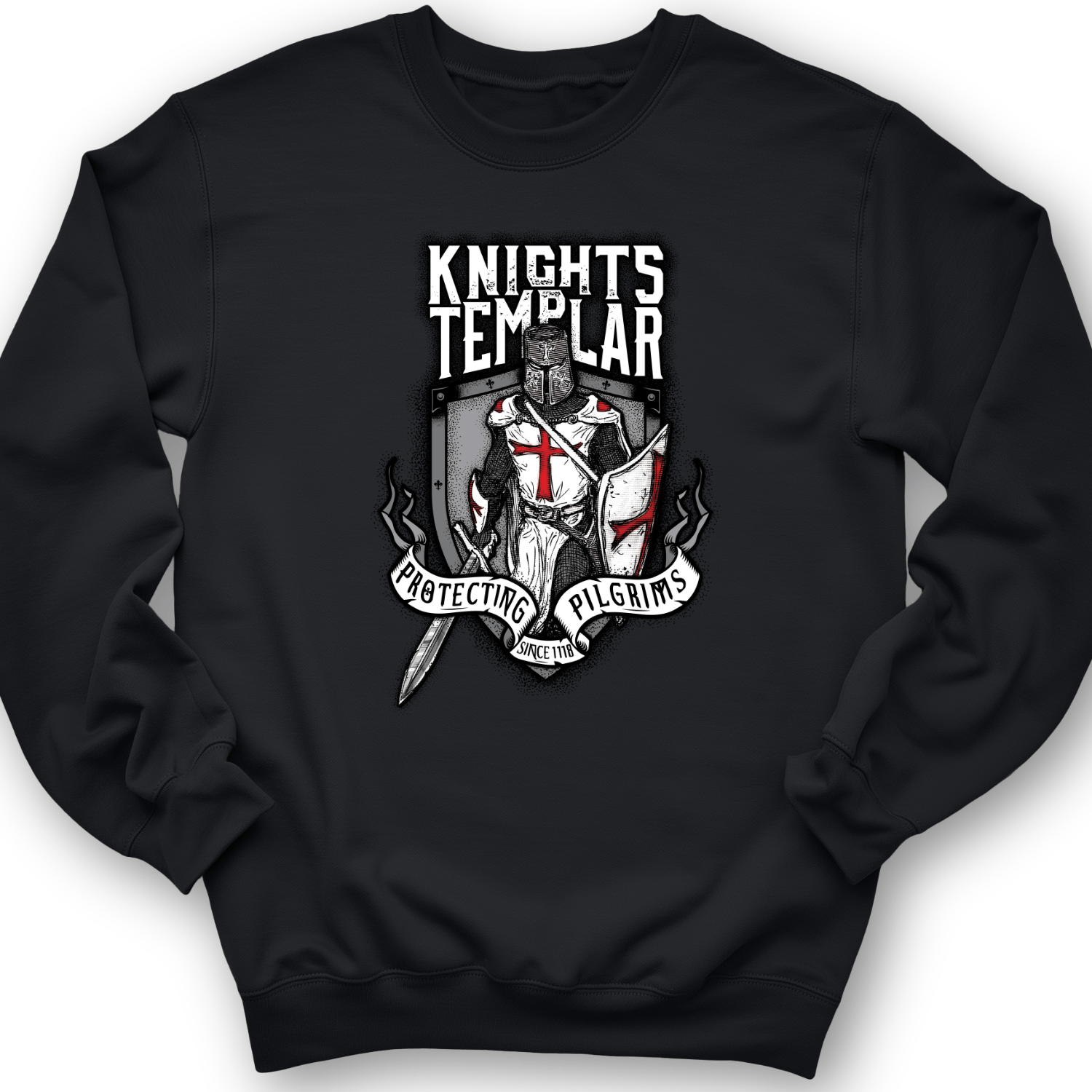 Knights Templar Crewneck Black / S