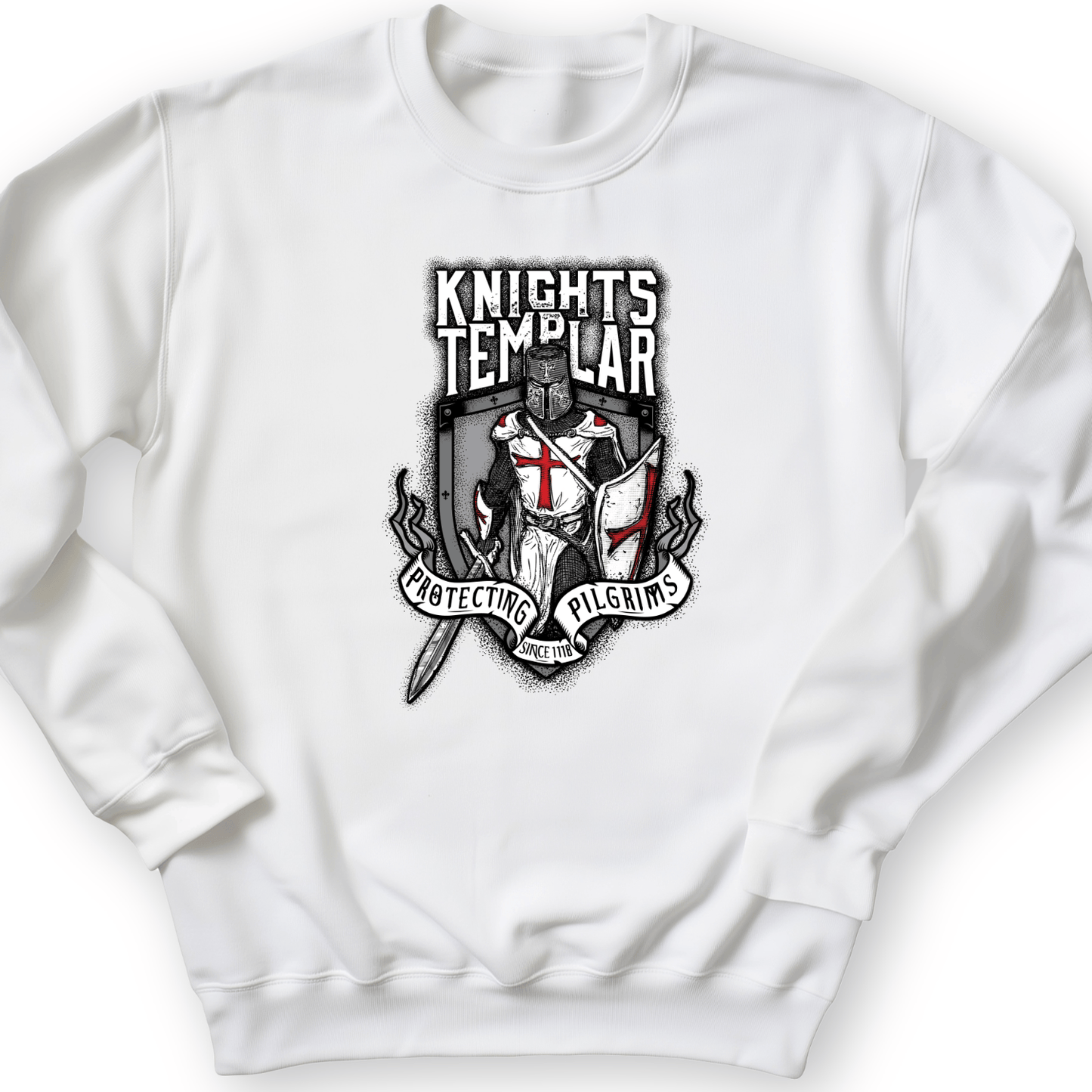 Knights Templar Crewneck White / S