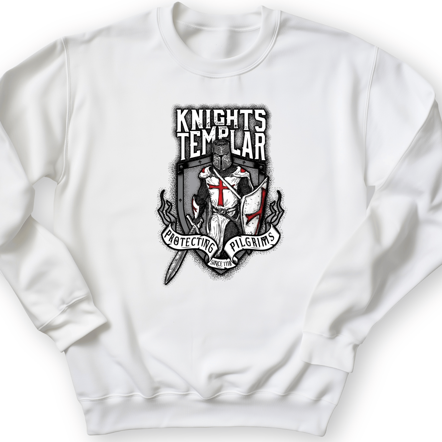 Knights Templar Crewneck White / S