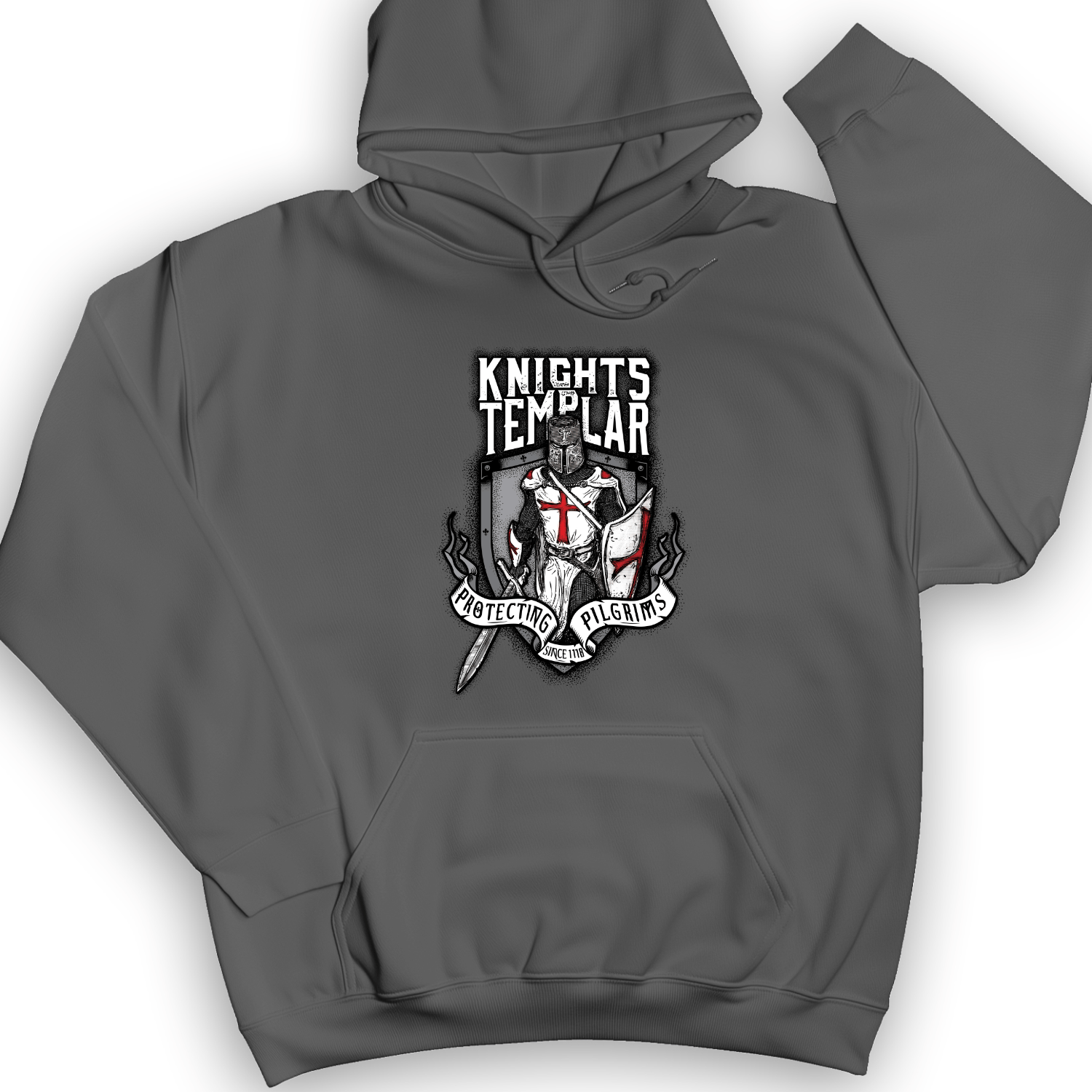 Knights Templar Hoodie Charcoal / S