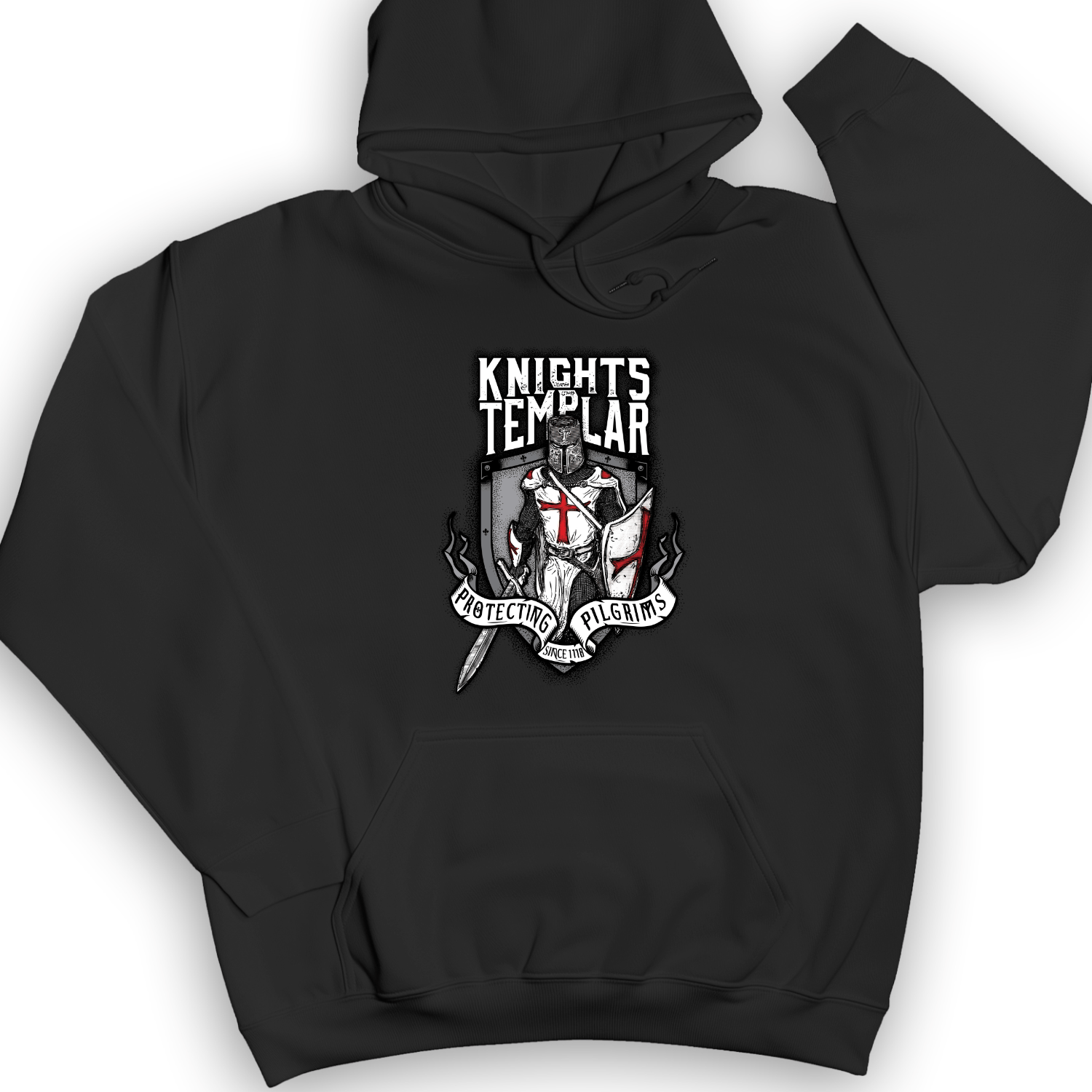 Knights Templar Hoodie Black / S