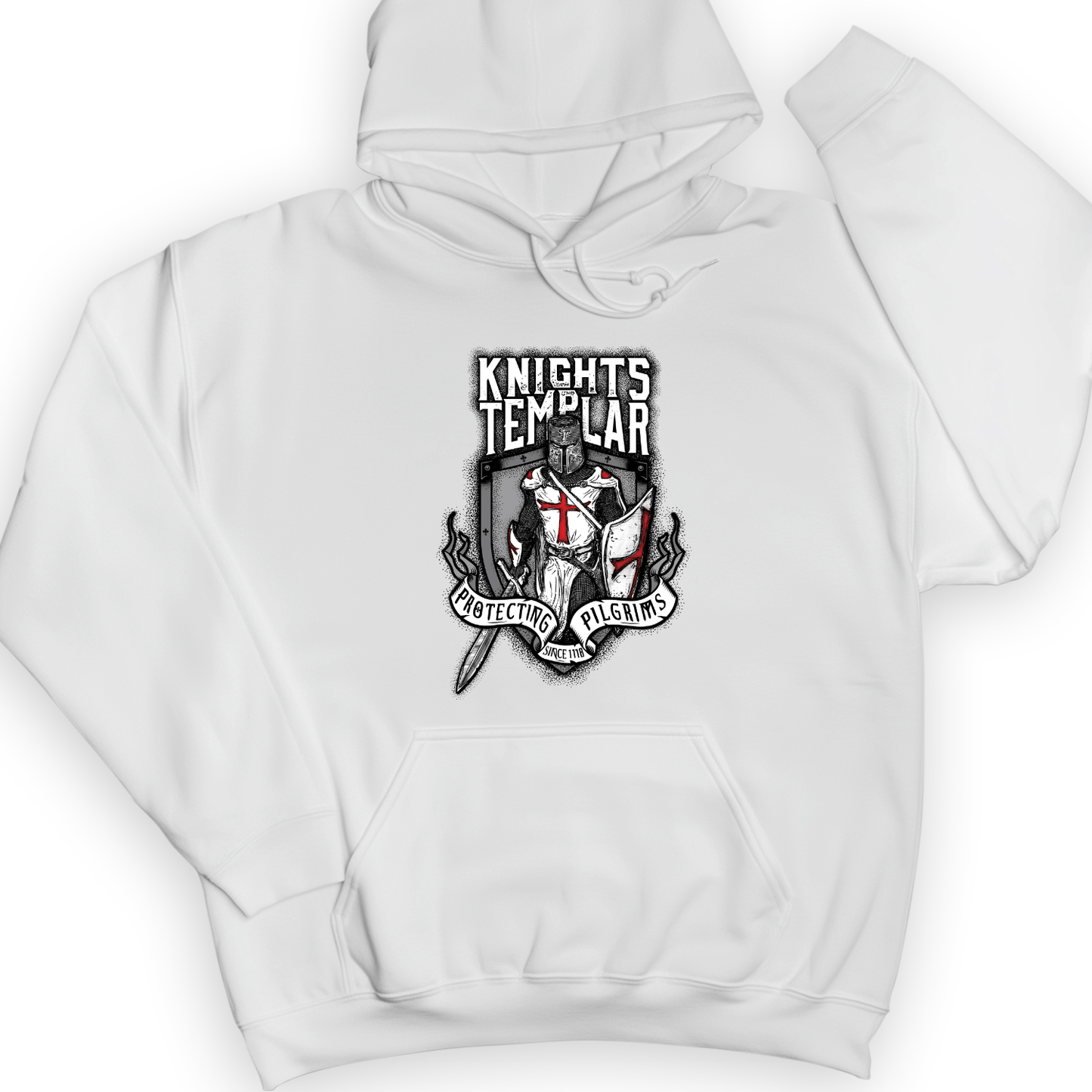Knights Templar Hoodie White / S