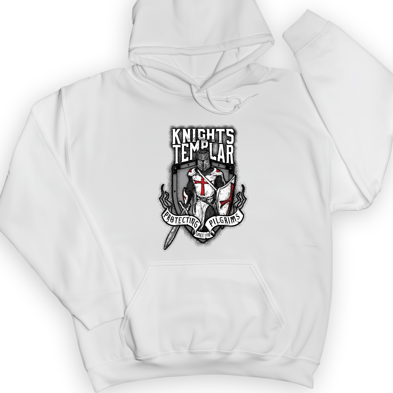 Knights Templar Hoodie White / S