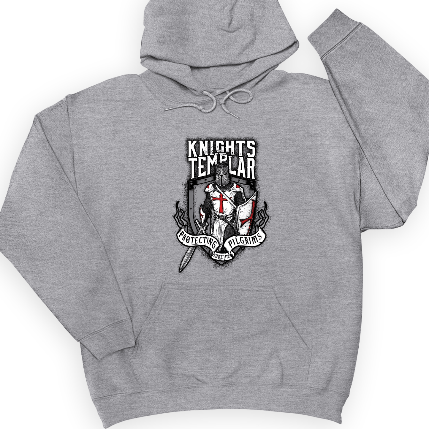 Knights Templar Hoodie Sport Grey / S
