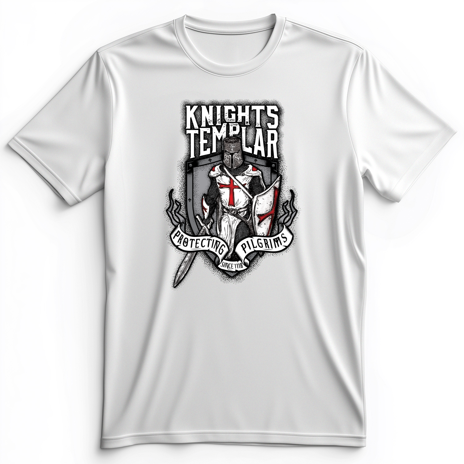 Knights Templar Premium Tee White / S