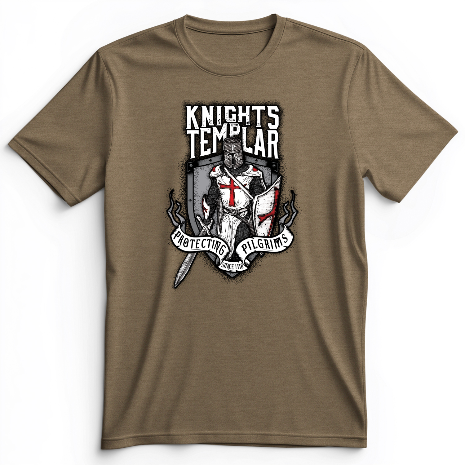 Knights Templar Premium Tee Heather Olive / S