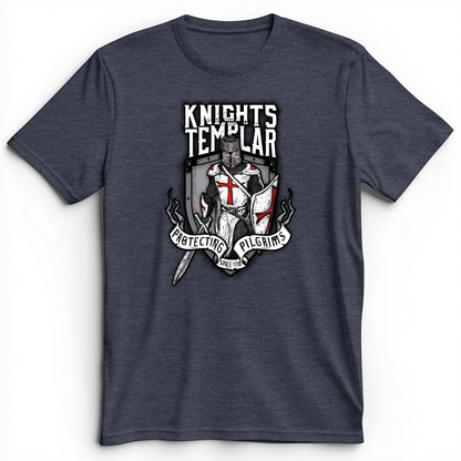 Knights Templar Premium Tee Heather Navy / S
