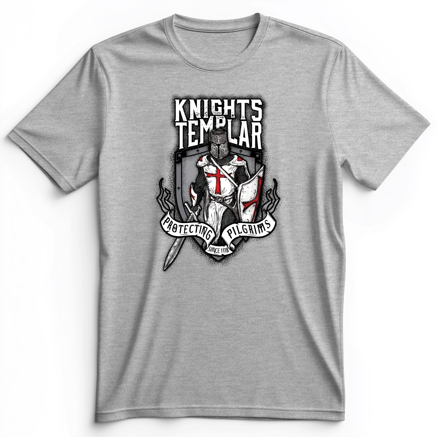 Knights Templar Premium Tee Athletic Heather / S