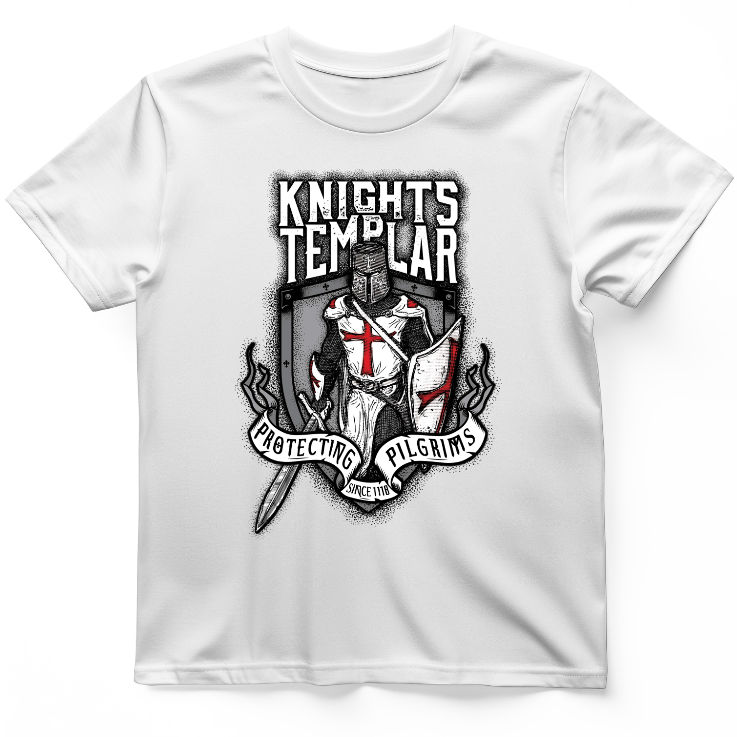 Knights Templar T-Shirt White / S
