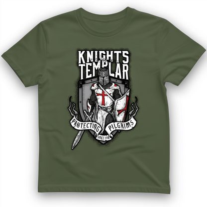 Knights Templar T-Shirt Military Green / S