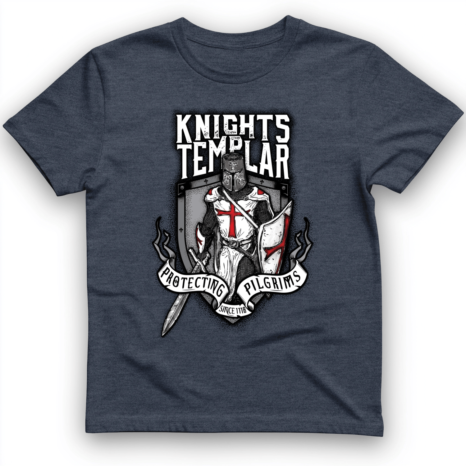 Knights Templar T-Shirt Heather Navy / S