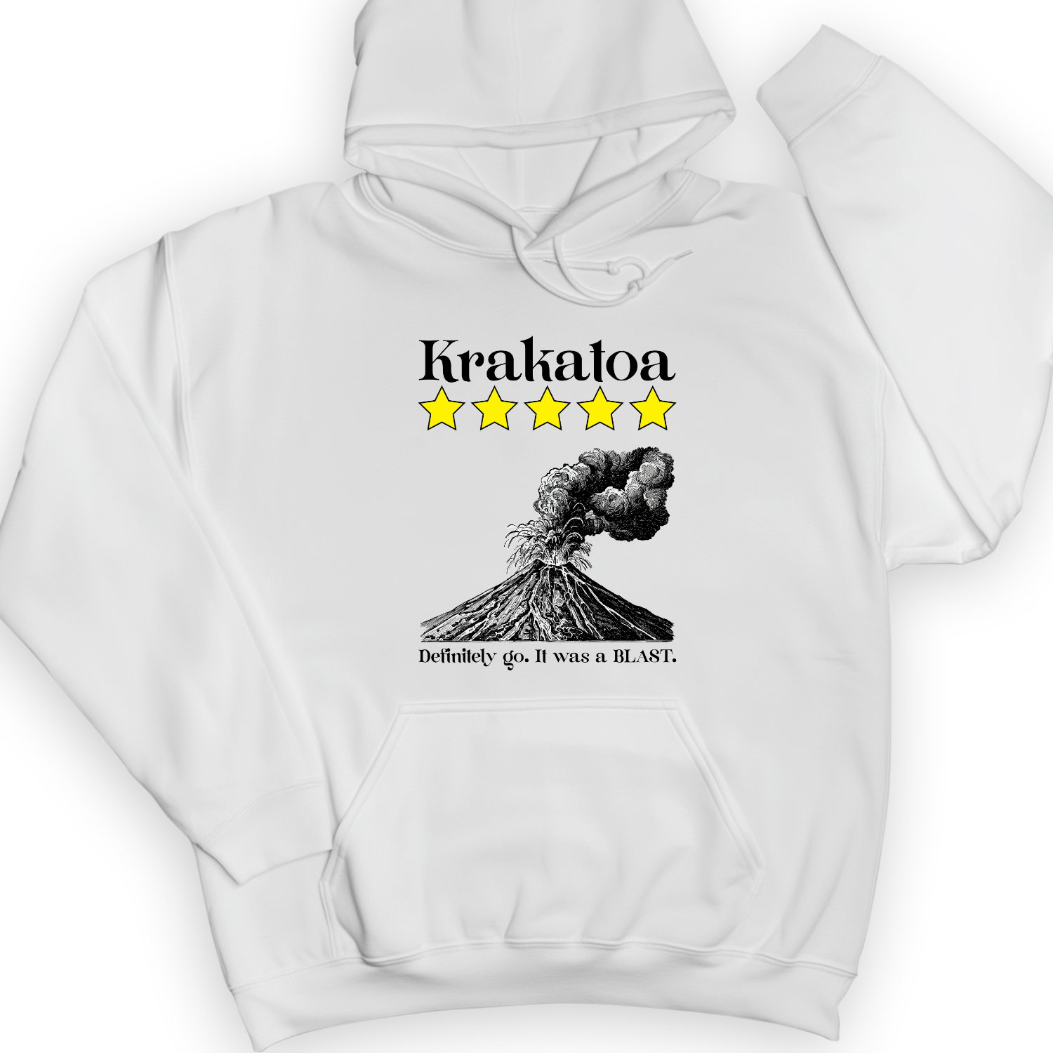 Krakatoa 5 Star Hoodie White / S