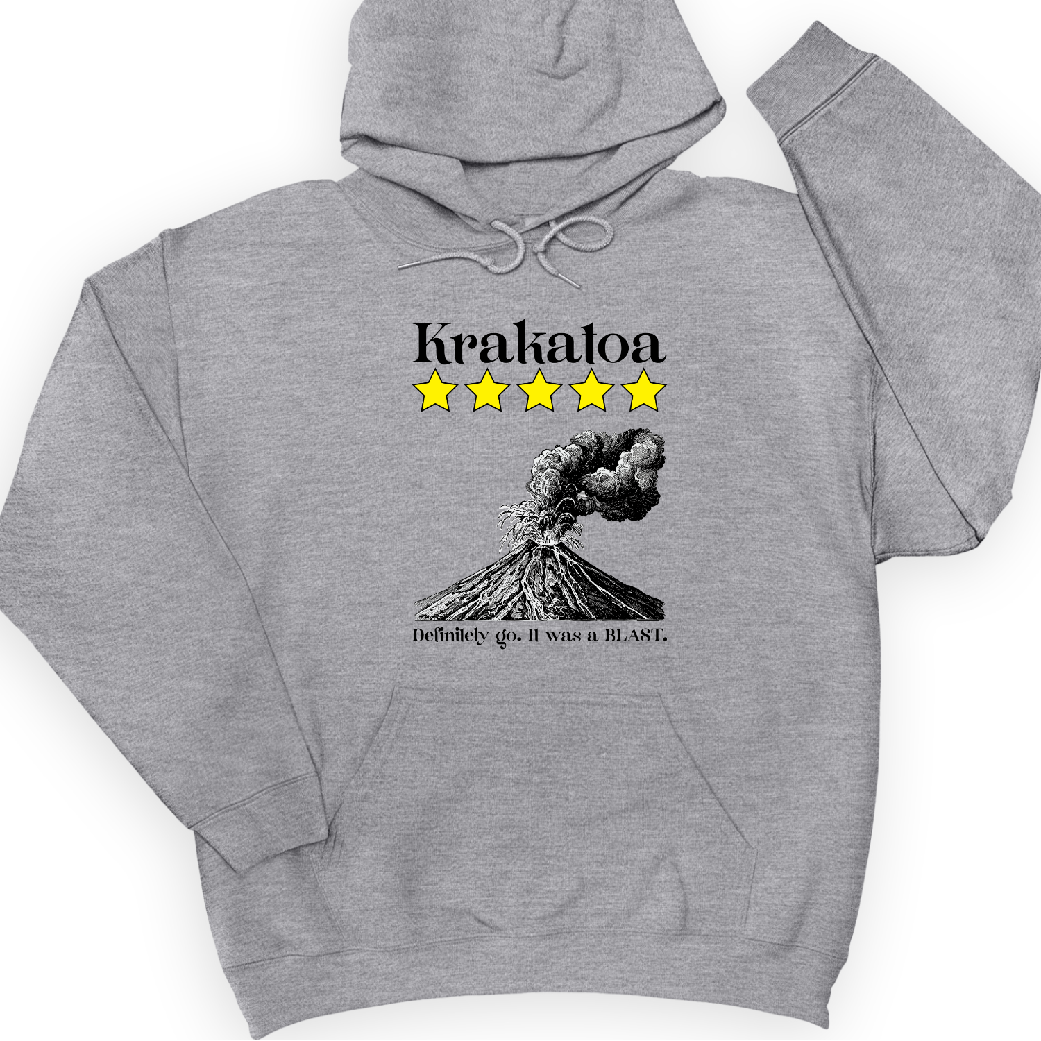 Krakatoa 5 Star Hoodie Sport Grey / S