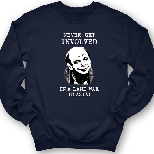 Land War In Asia Crewneck Navy / S