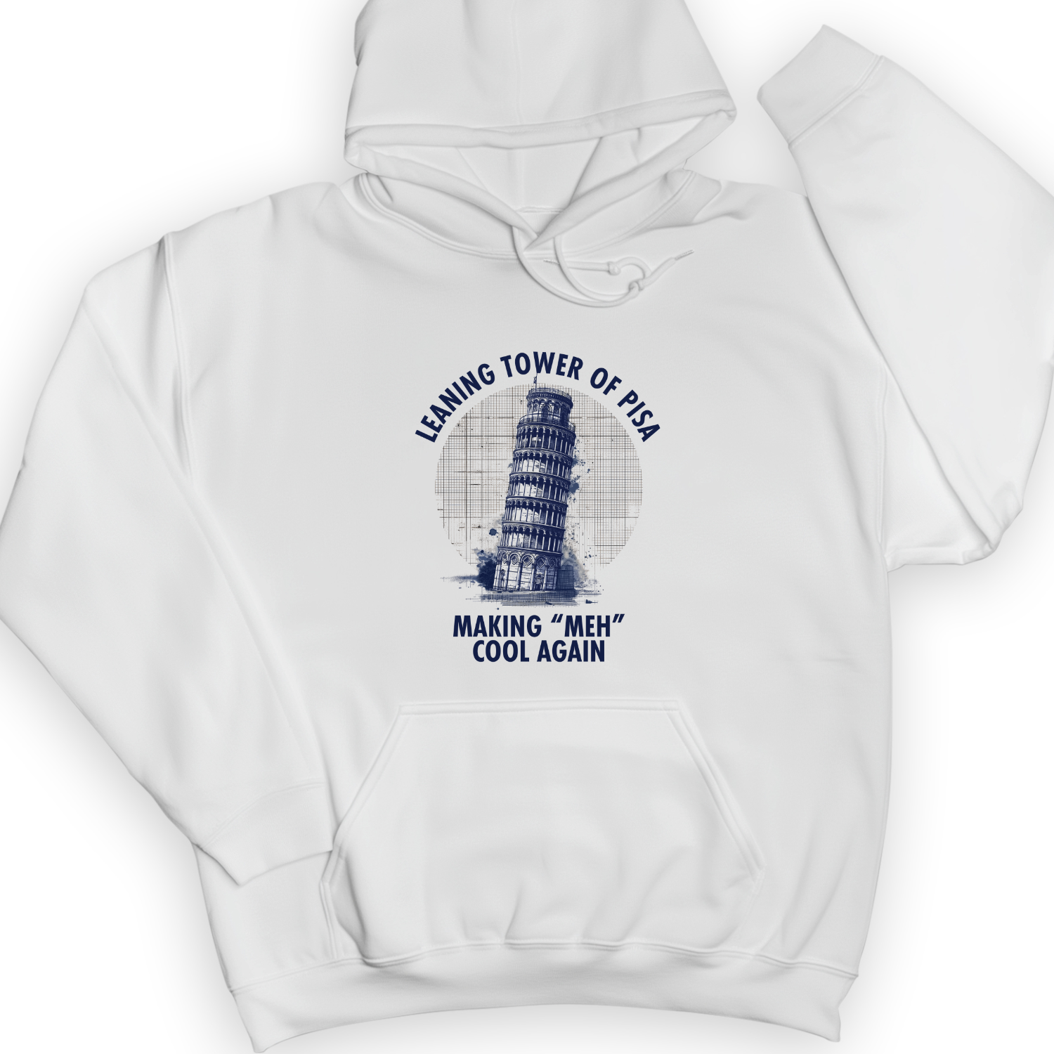 Leaning Tower of Pisa Hoodie White / S