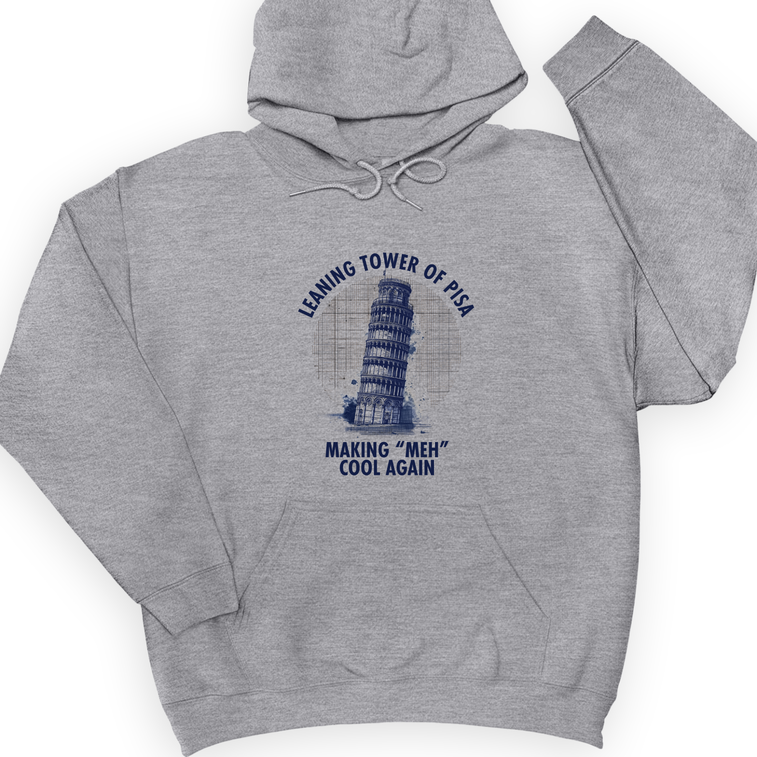 Leaning Tower of Pisa Hoodie Sport Grey / S