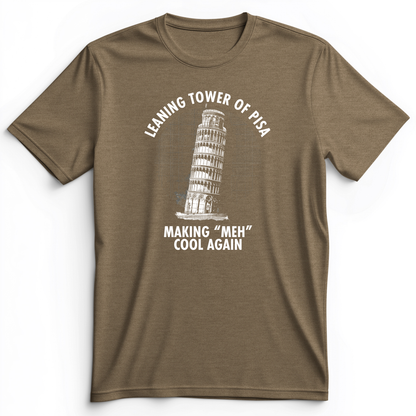 Leaning Tower of Pisa Premium Tee Heather Olive / S