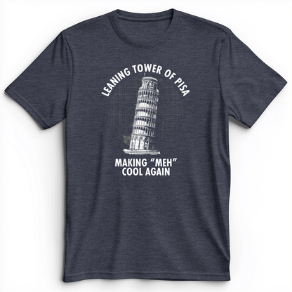 Leaning Tower of Pisa Premium Tee Heather Navy / S